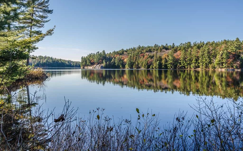 Echo Lake during the fall season.