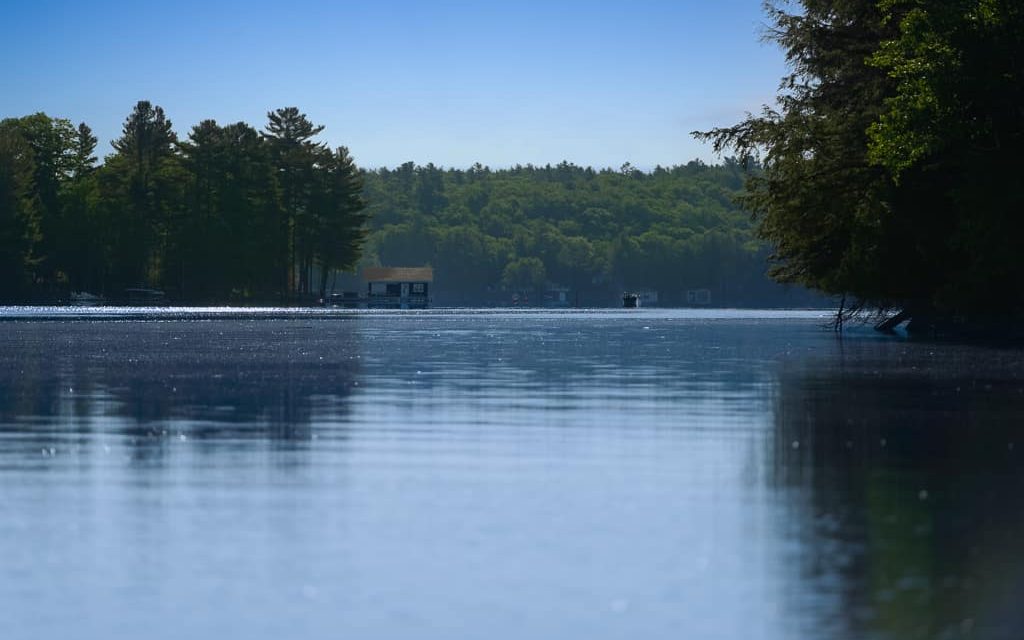 Summer on tranquil Lake Horseshoe Lake.