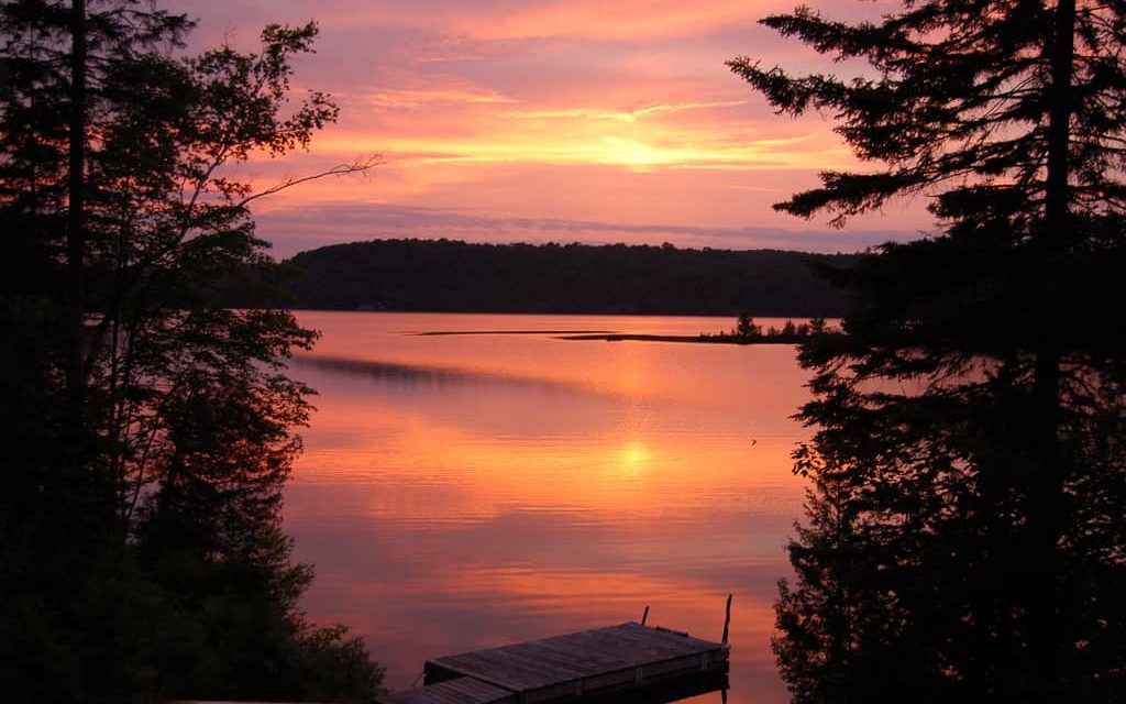 Beautiful Muskoka Sunset over Lake Cecebe.